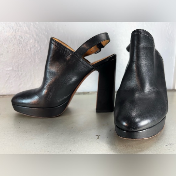 COACH Vintage Black Carmine Slingback Platform Clogs Size 10B - Picture 6 of 15